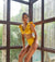 Solana Flounce Sleeve Two-Piece Swimsuit (Honey)