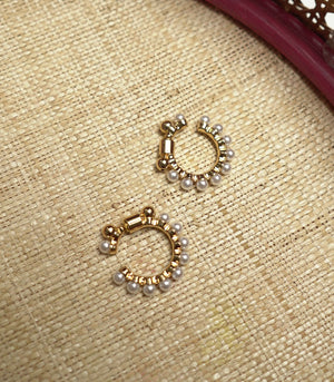 Anya 2-Way Pearl Hoop Earrings