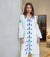 Monterosso Linen Embroidered Midi Dress (Dove)