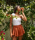 Parika Puff Sleeve Crop Top and Shorts Set