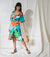 Arethusa Puff Sleeve Dress (Tropical Print)