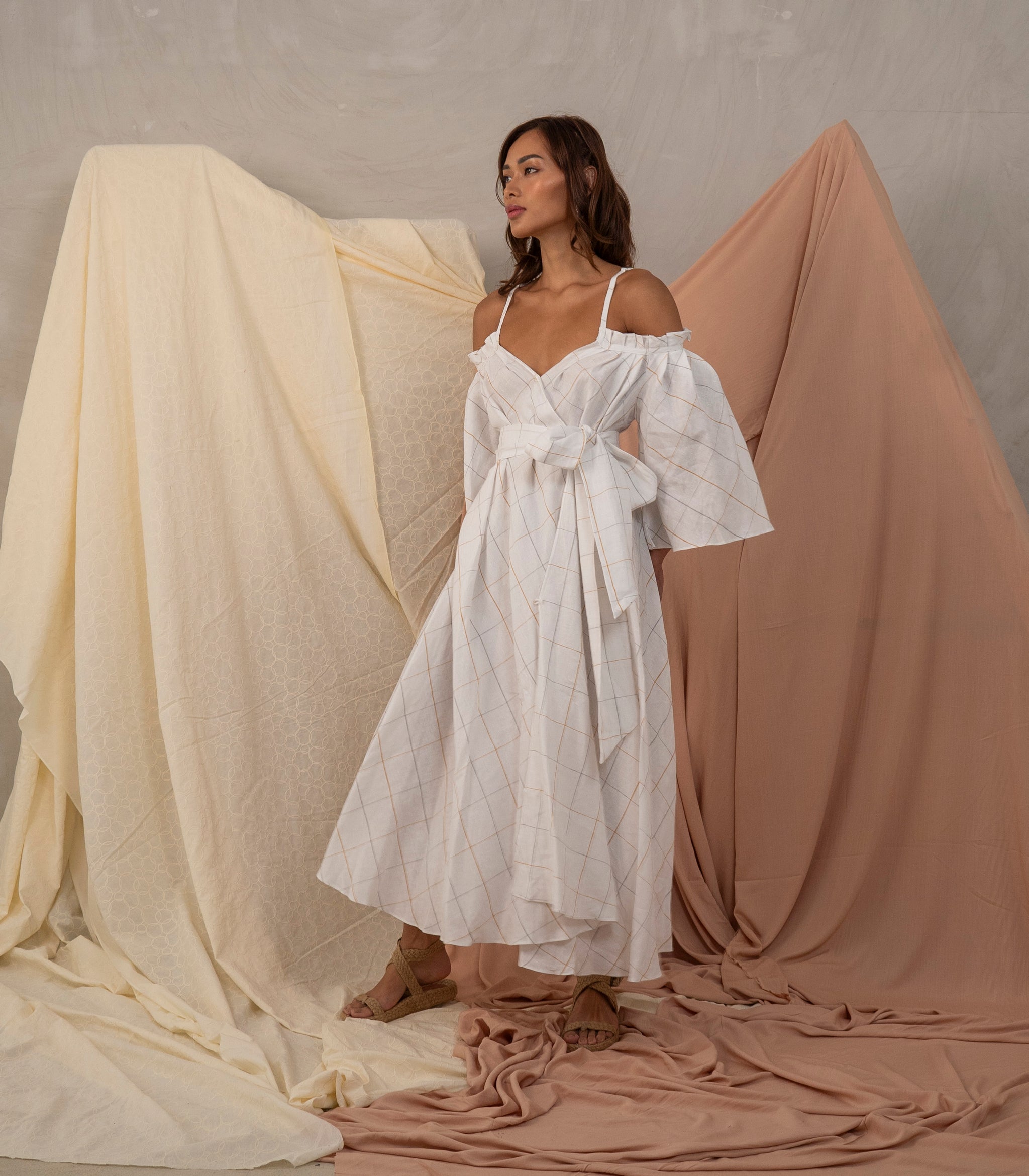 cover shoulders dress Peony Princess Off-shoulder Gown Teuta Matoshi Key features include a classic A Fitted Cold Shoulder Gown by