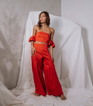 Veymandoo Off-the-Shoulder Top and Pants Set