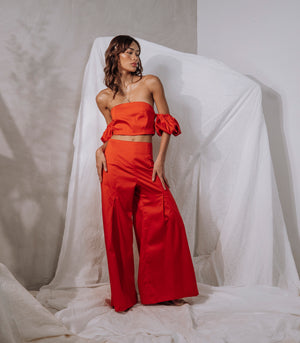 Veymandoo Off-the-Shoulder Top and Pants Set