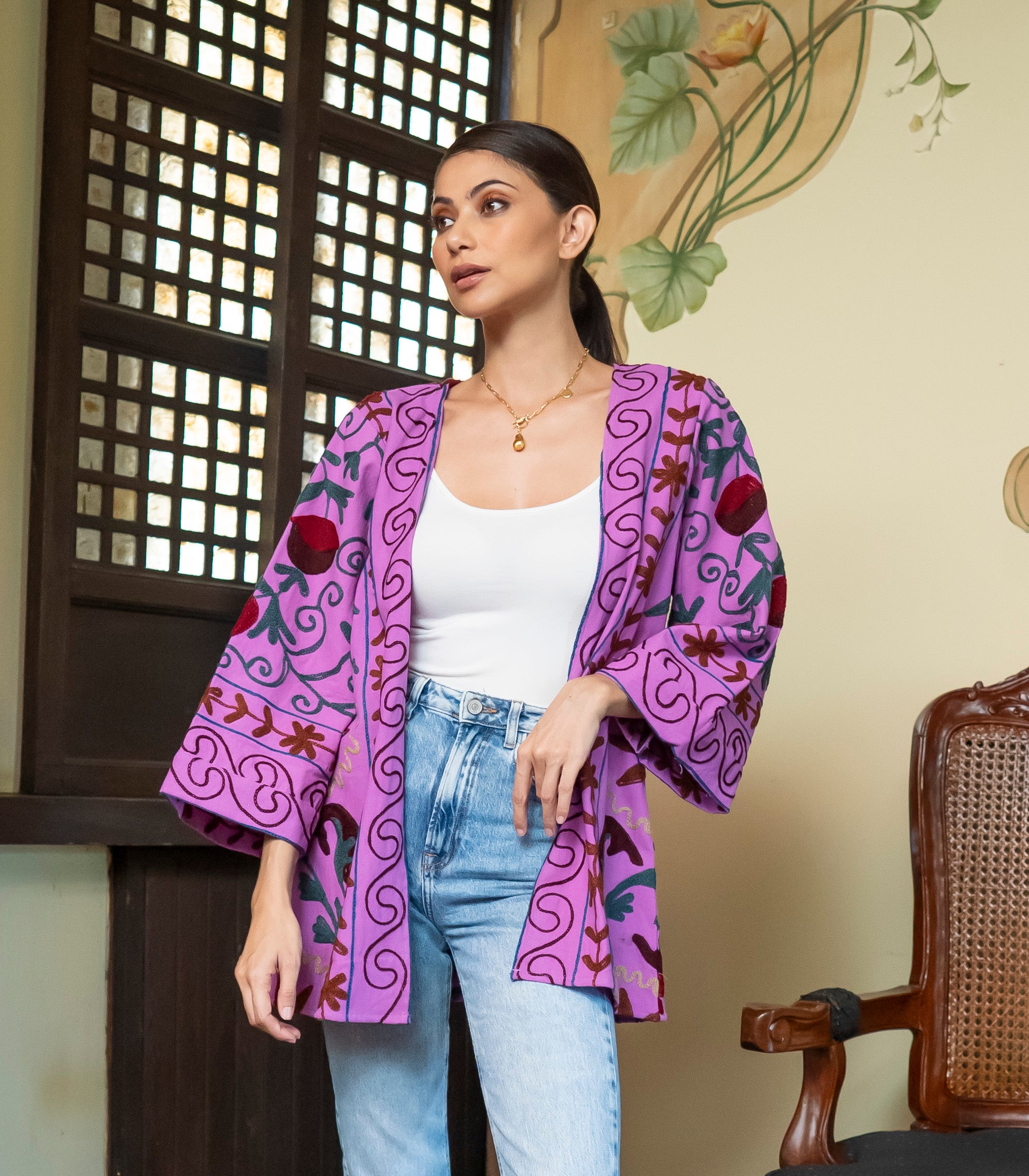 Suzani Jacket  (Bubblegum Multicolor)