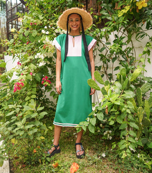 Classic Caftan - Emerald/Blush