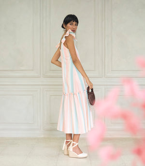 Marana Tha Barletta Dress (Rainbow Stripes)