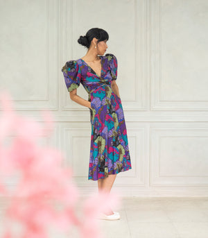 Marana Tha Guarne Cutout Midi Dress (Magenta)