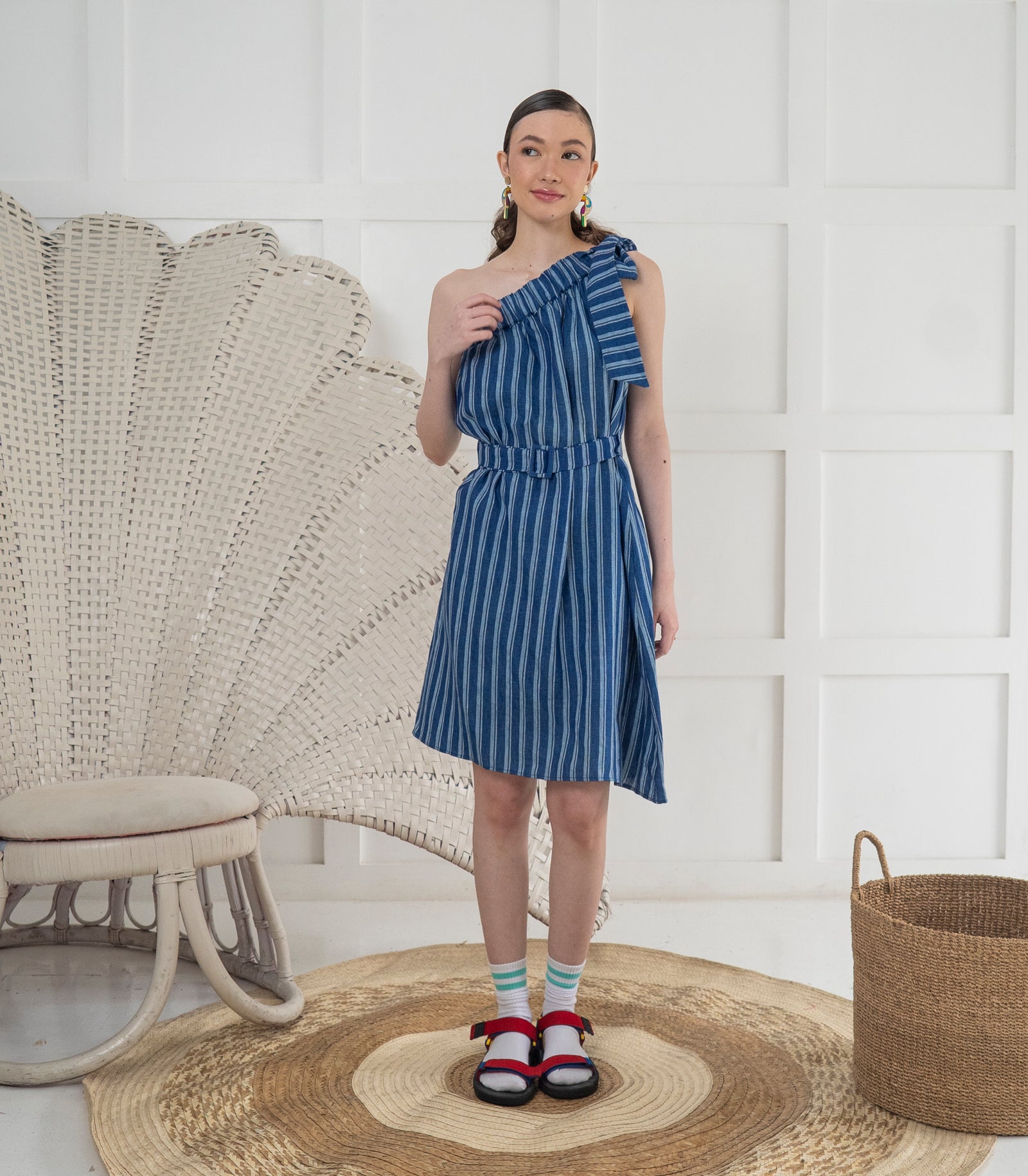 Casita Rafah Asymmetrical Tie Strap Dress