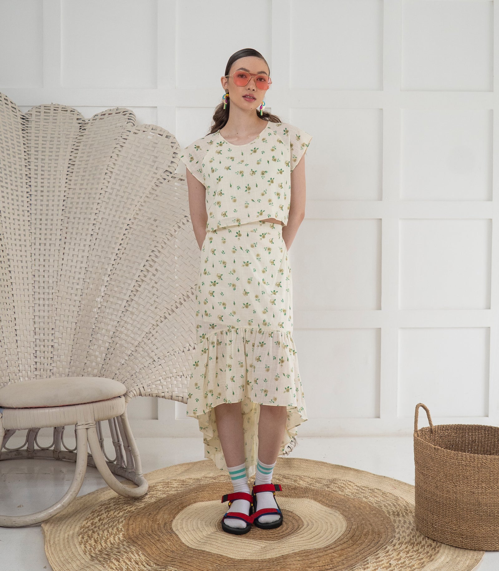 Casita Ailana Boxy Top and Mullet Skirt Set