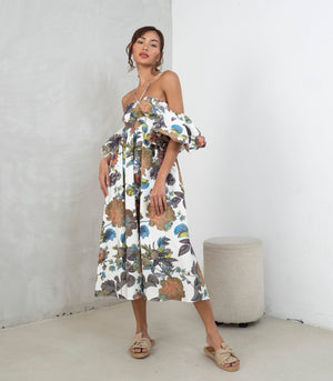 Lhaviyani Halter Midi Dress   (Garden)