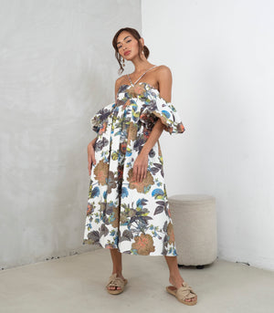 Lhaviyani Halter Midi Dress   (Garden)