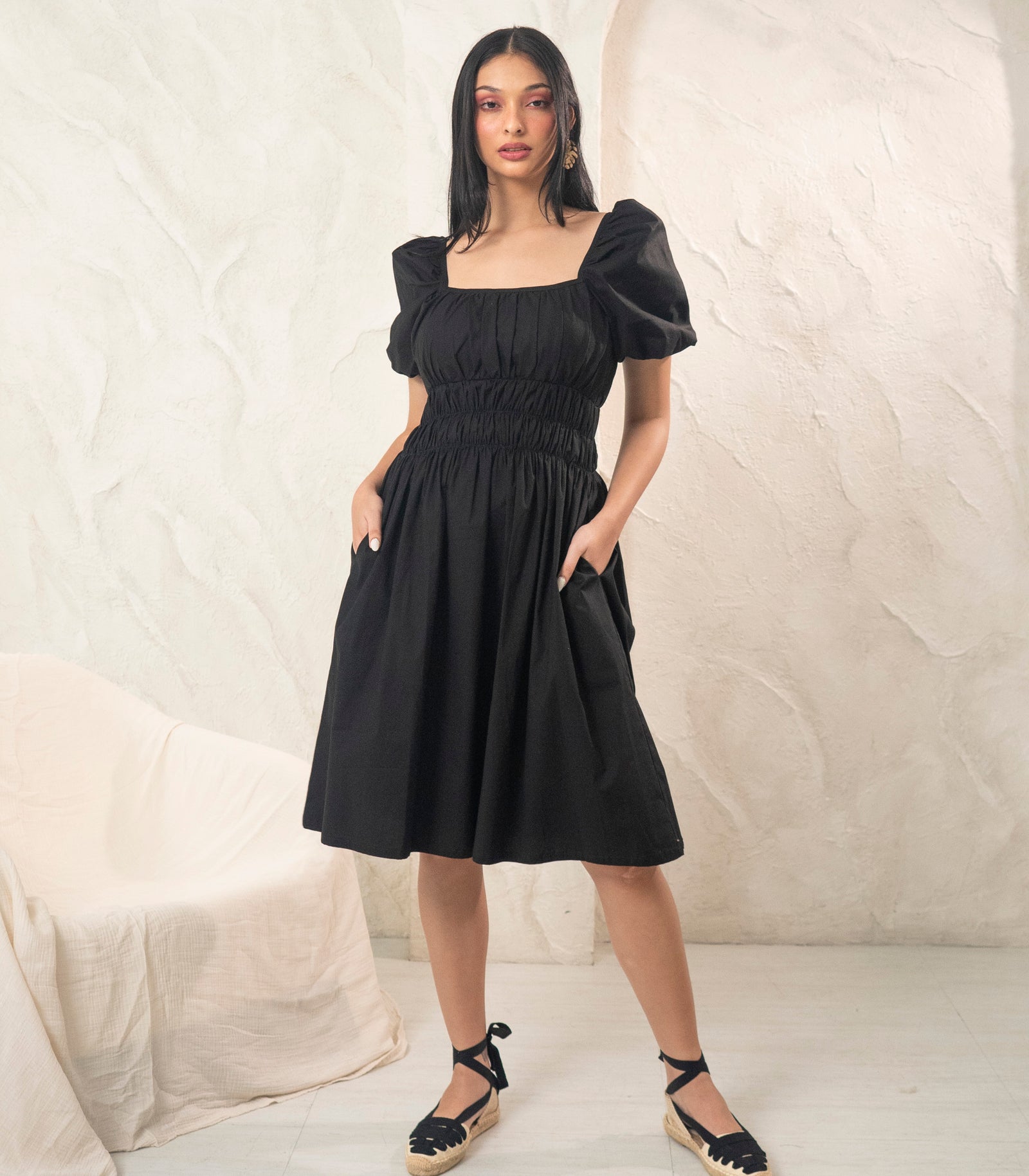 Florence Fling Paltrow Dress (Black)