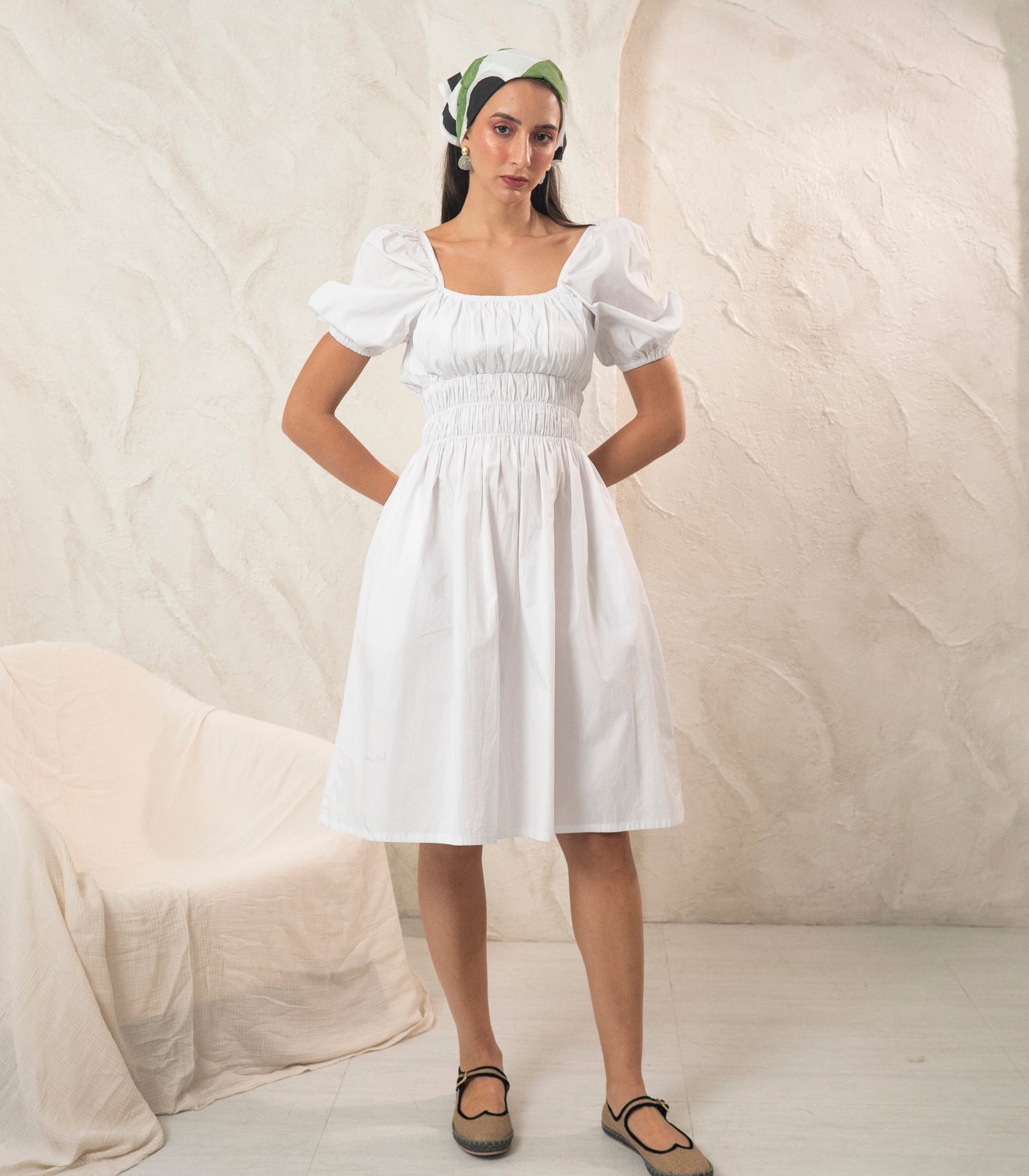 Florence Fling Paltrow Dress (White)