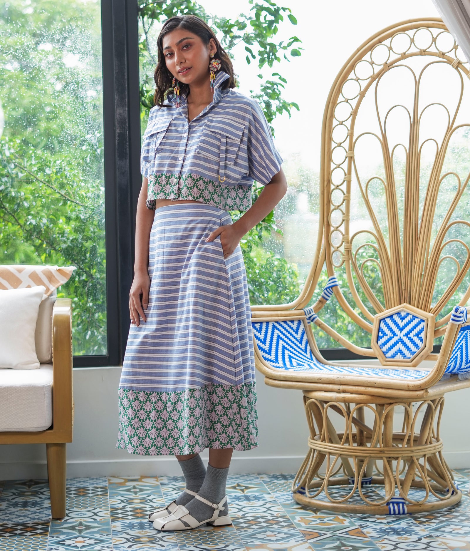 Marana Tha Valdez Set (Blue Stripe)