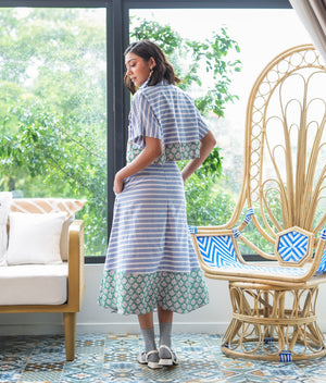 Marana Tha Valdez Set (Blue Stripe)
