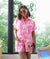 Marana Tha Salerno Boxy Top and Shorts Set (Hot Pink)