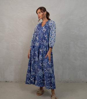 Maxi -Navy Blue Flora