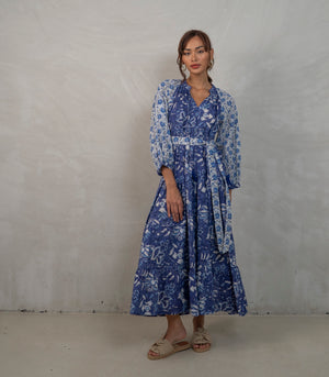 Maxi -Navy Blue Flora