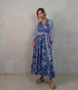 Maxi -Navy Blue Flora