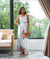 Marana Tha Morelia Sleeveless Pleated Crop Top and Pants Set (Stripe Hause)
