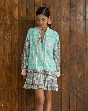 Ramona Dress (Aqua Grey) SMRA-RMN-AQ-001