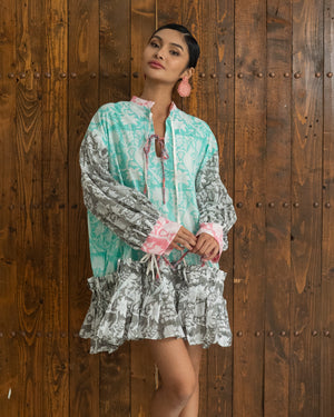 Ramona Dress (Aqua Grey) SMRA-RMN-AQ-001