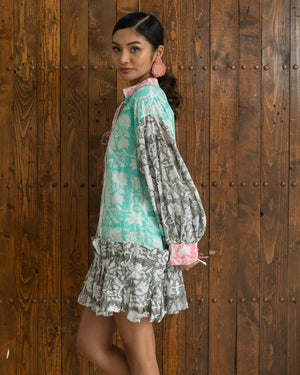 Ramona Dress (Aqua Grey) SMRA-RMN-AQ-001
