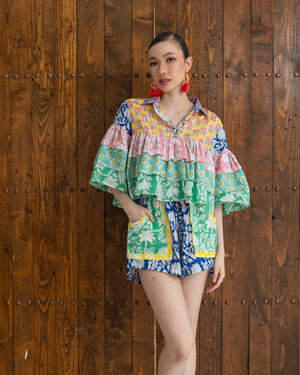 Flora Top (Yellow Multi) SMRA-FLR-YLW-001