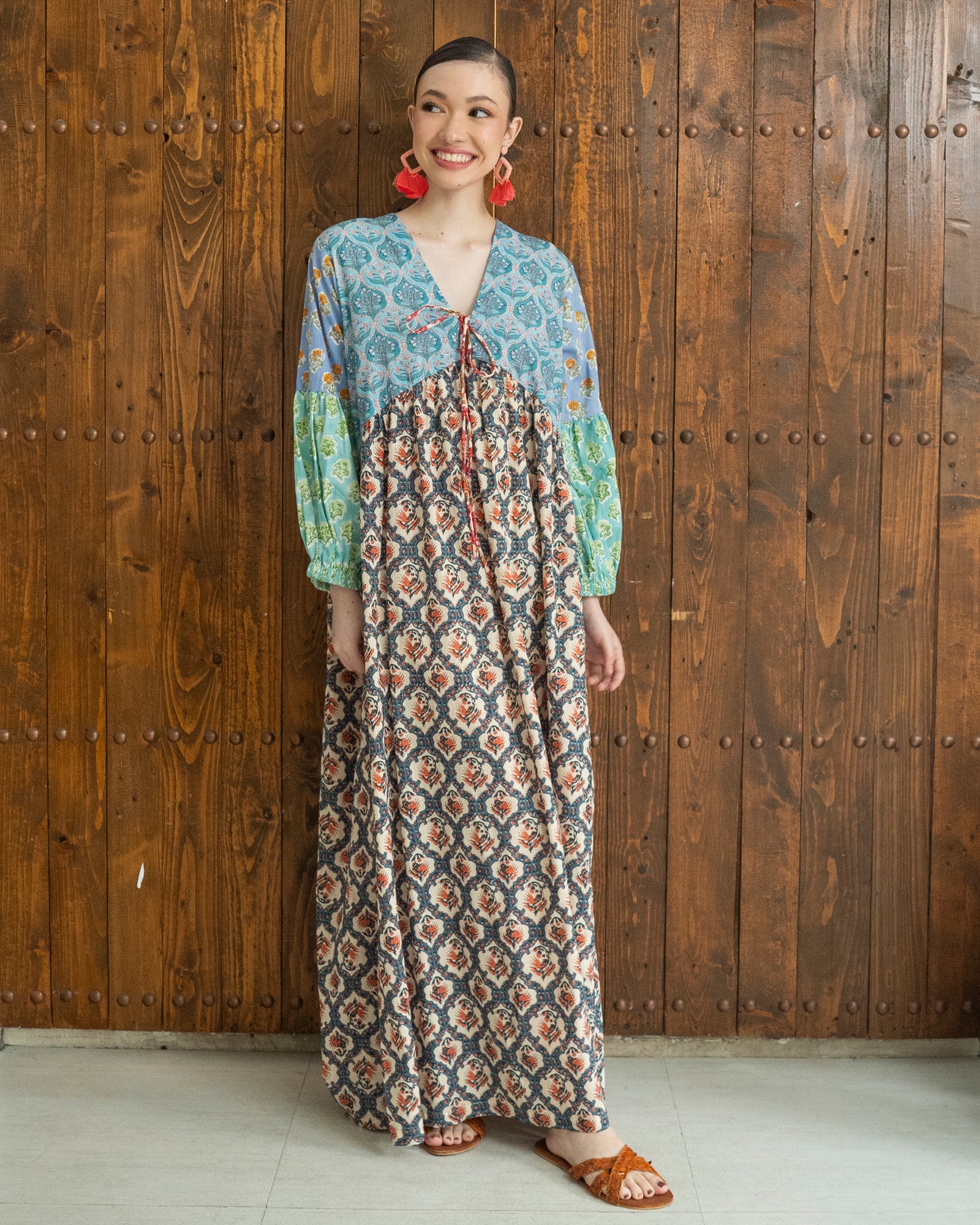 Ariana Dress (Green Multi) SMRA-ARN-GRN-001