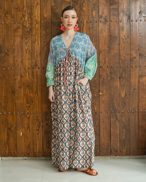 Ariana Dress (Green Multi) SMRA-ARN-GRN-001
