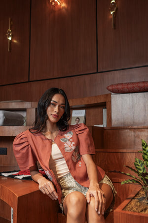 Rania Camisa Jacket - Katmon  (Rust)
