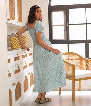 Marana Tha Ferrer Dress (Green Floral)