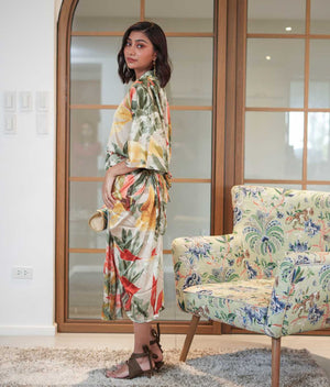 Marana Tha Renata Kimono Dress (Beige / Green)