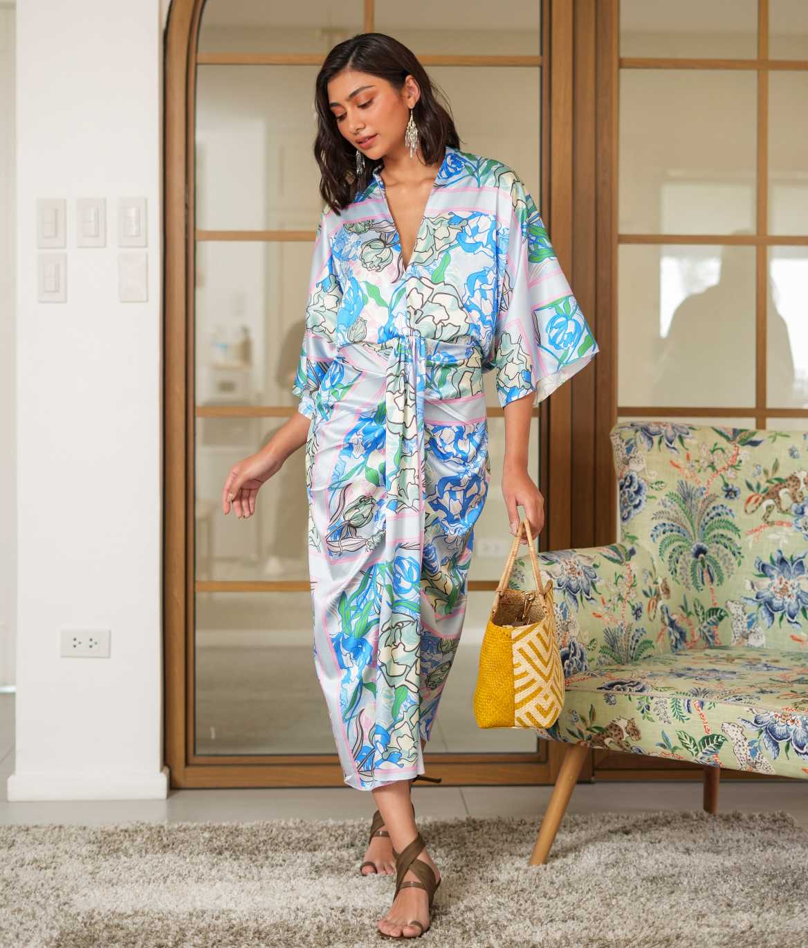 Marana Tha Renata Kimono Dress (Blue/Pink)