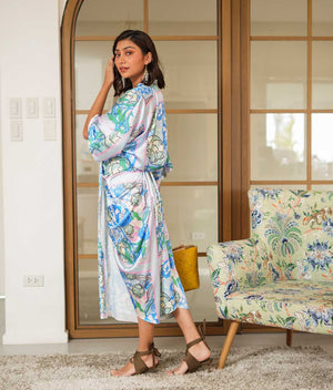 Marana Tha Renata Kimono Dress (Blue/Pink)