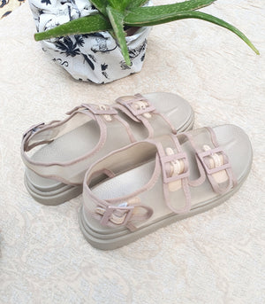 Dion Sporty Mesh Sandals (Dusty Blush)