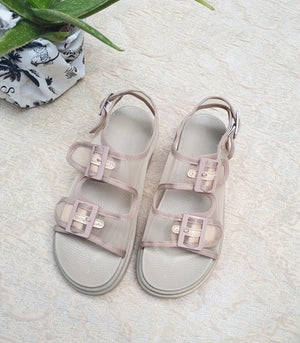 Dion Sporty Mesh Sandals (Dusty Blush)