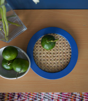 Solihiya Round Tray  Electric Blue