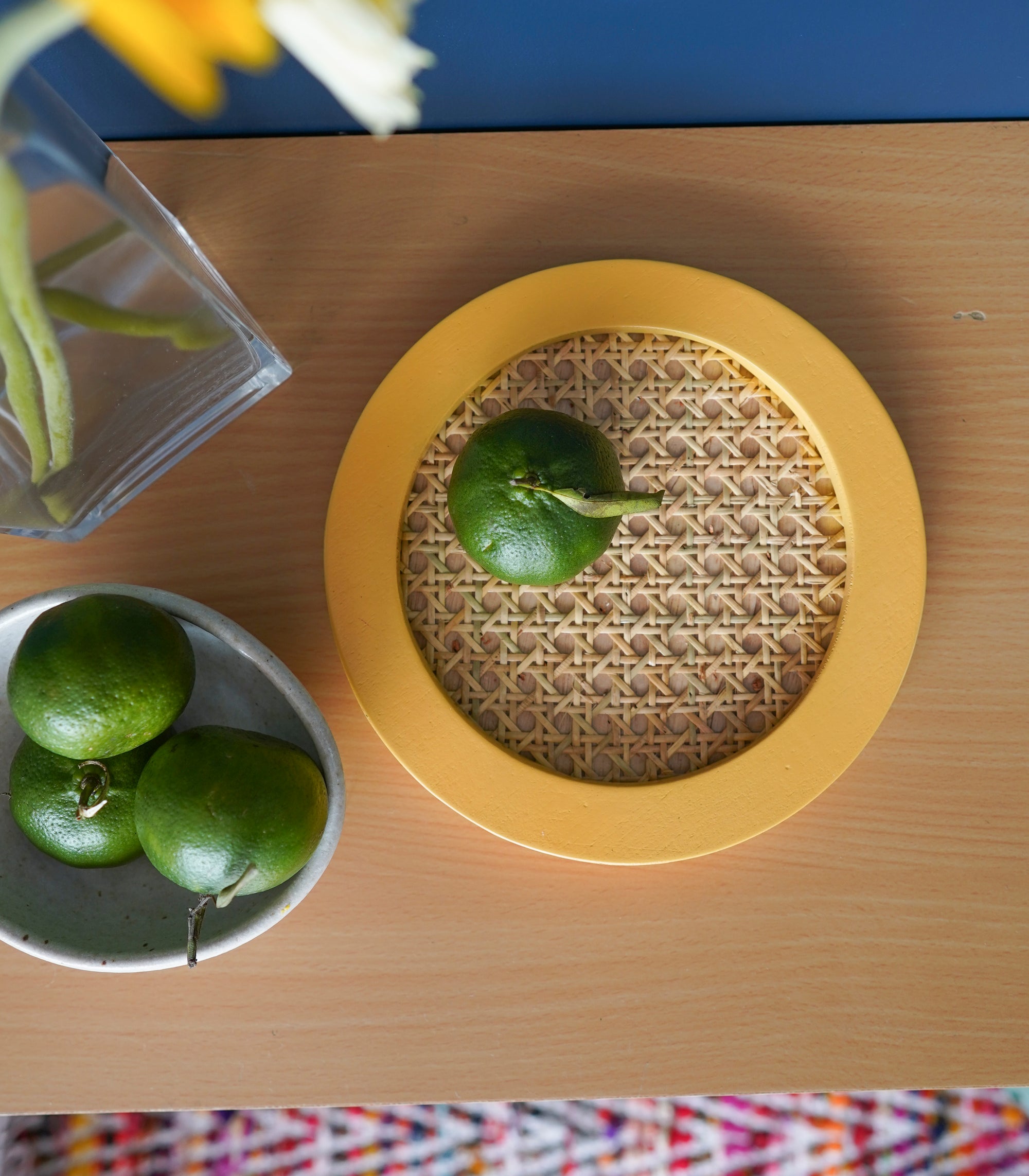 Solihiya Round Tray       Mustard