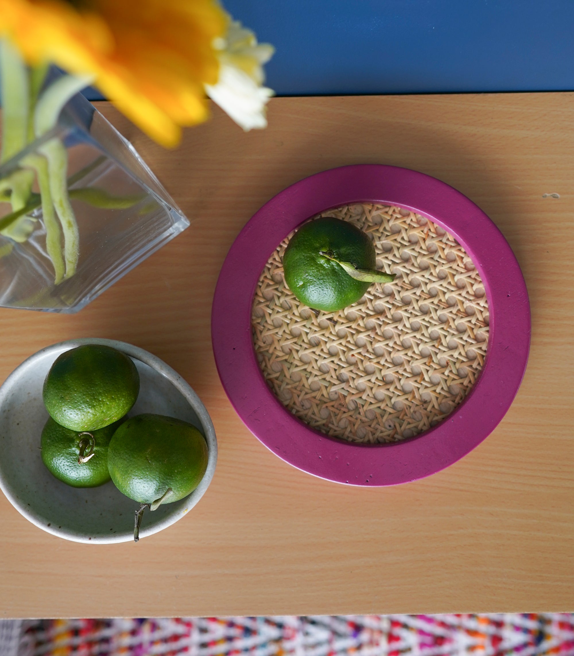 Solihiya Round Tray      Pink
