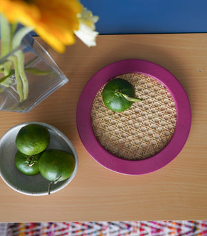 Solihiya Round Tray      Pink