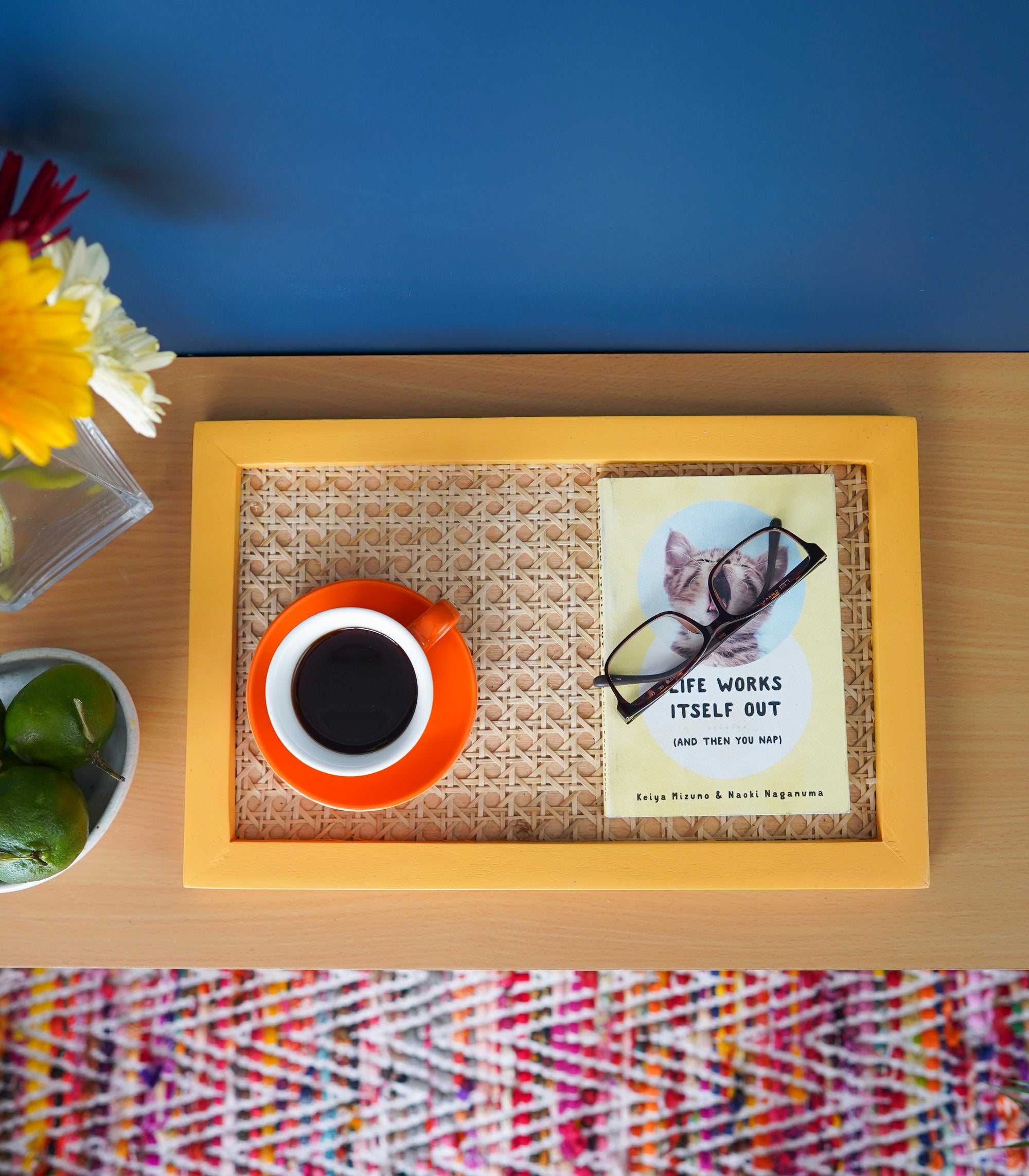 Solihiya Rectangular Tray Mustard - Large