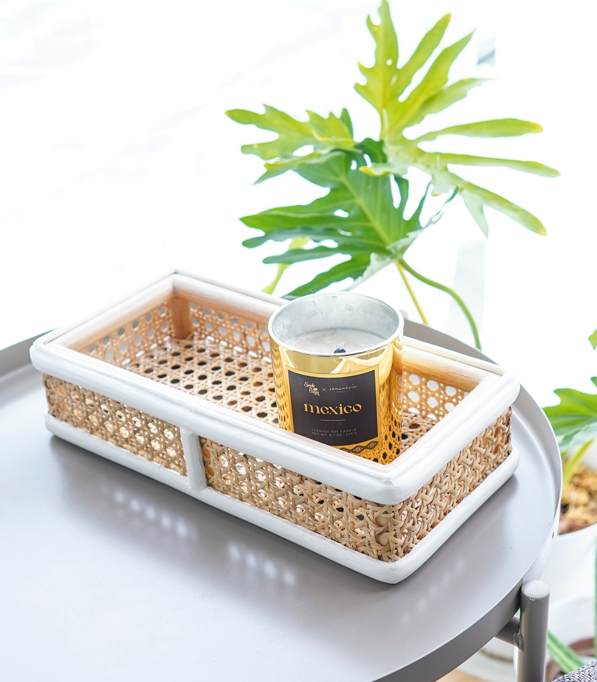 Hailey Basket   (Natural with Border)
