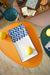 Quatrefoil Serving Tray          (White & Blue)