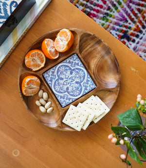 Emir Round Wooden Snack platter
