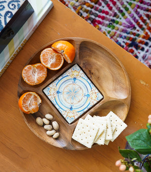 Emir Round Wooden Snack platter