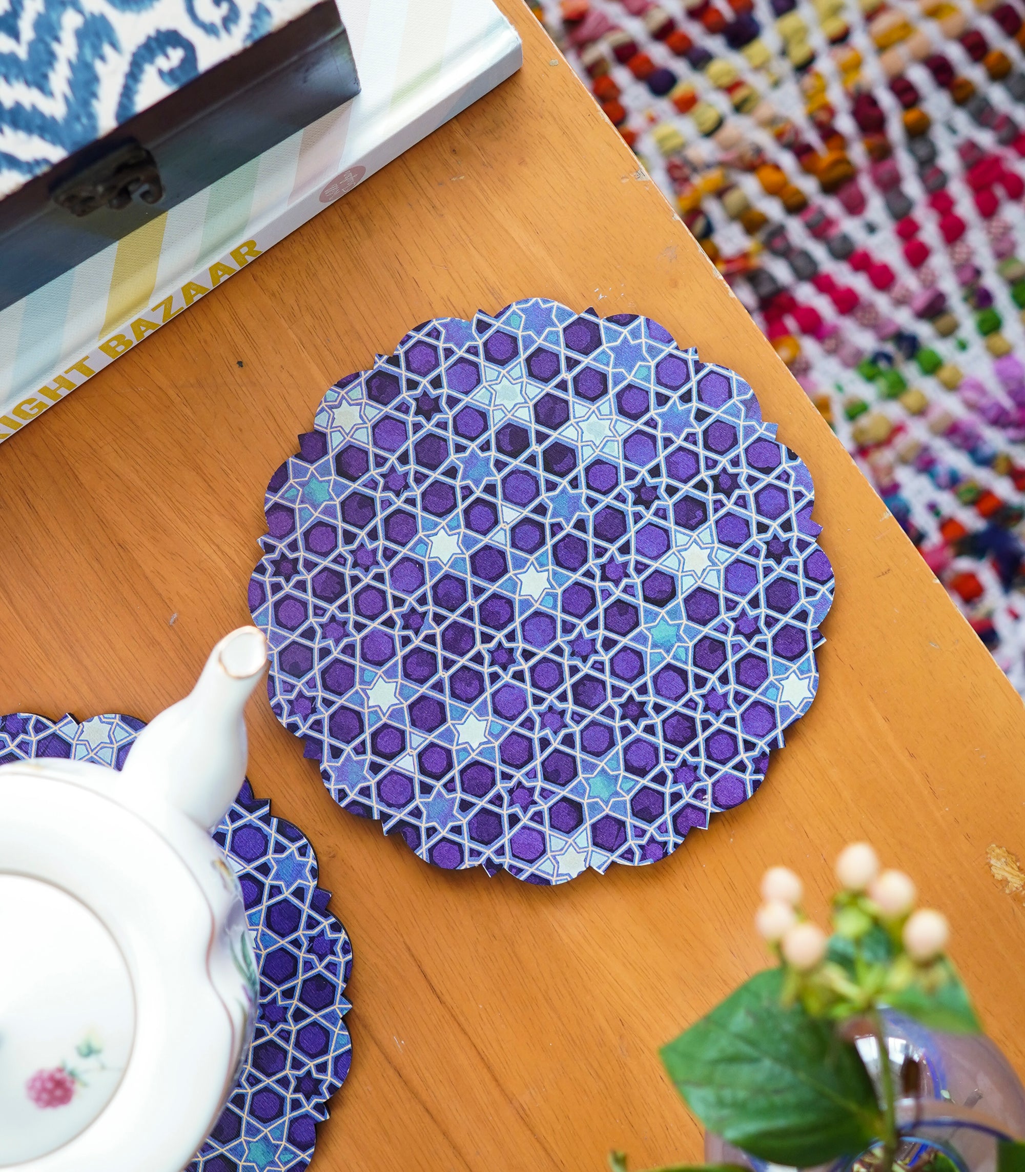 Zellij Wooden Trivet