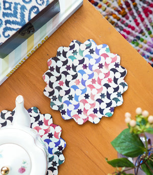 Zellij Wooden Trivet