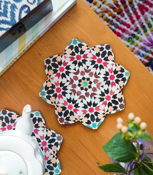 Zellij Wooden Trivet